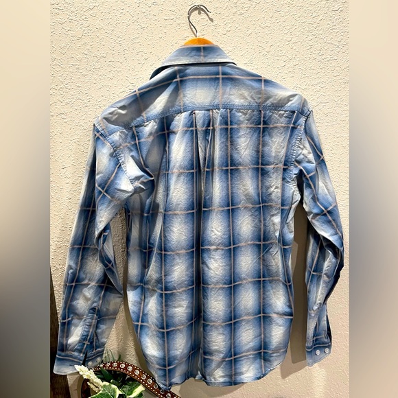 Stetson Men's Checked Button-Down Long-Sleeved Shirt Size S - Picture 2 of 5